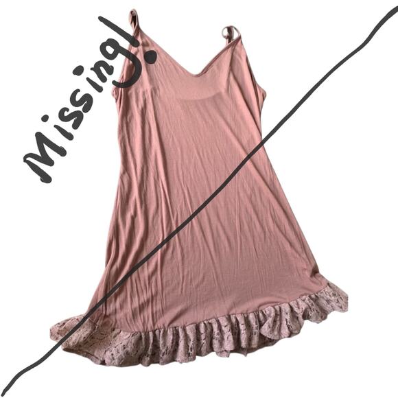 Free People Ruby Crochet Lace Mini Dress Mauve Size S * Dress ONLY - No Slip! - Picture 9 of 13